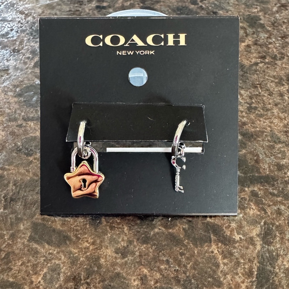 Coach Gold and Silver Slider Bracelet and Earrings set